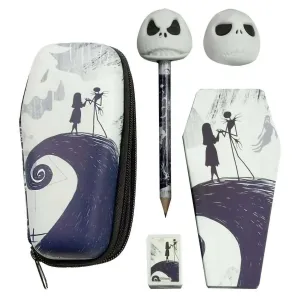 Пенал-футляр для канцелярских принадлежностей на молнии (мини-карандаш, мини-блокнот, два 3D-ластика