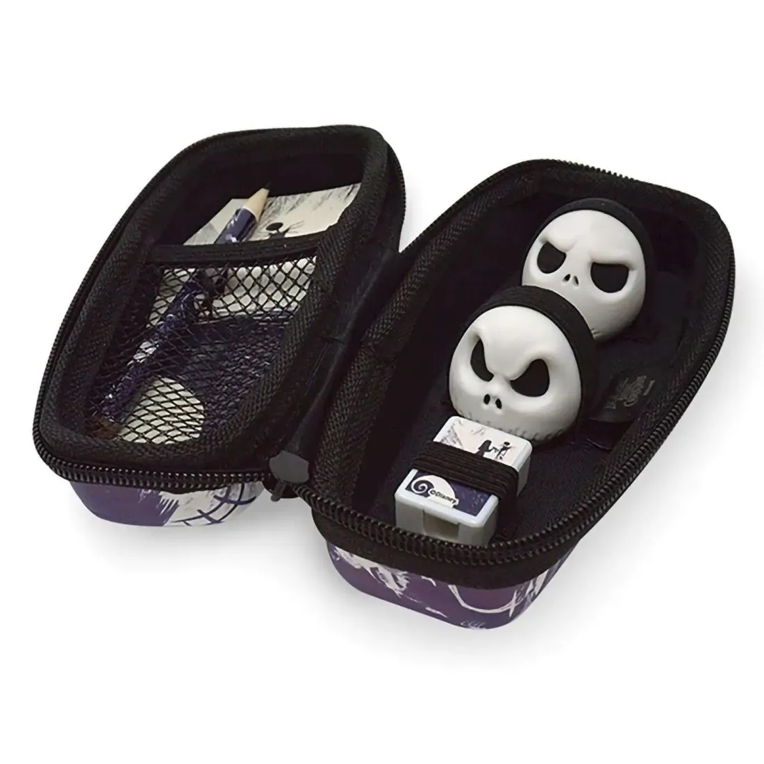 Пенал-футляр для канцелярских принадлежностей на молнии (мини-карандаш, мини-блокнот, два 3D-ластика