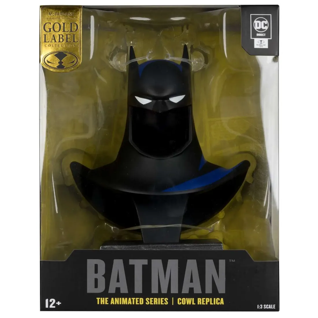 Реплика Маска Бэтмена 1:3 DC (The Animated Series 1992) Batman Cowl Gold Label 18см 179071