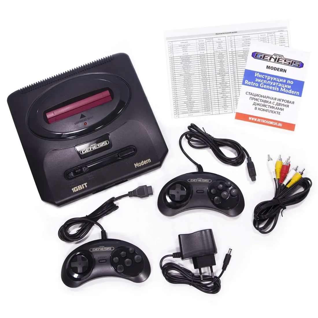SEGA Retro Genesis Modern (Pal) + 303 игры + 2 джойстика