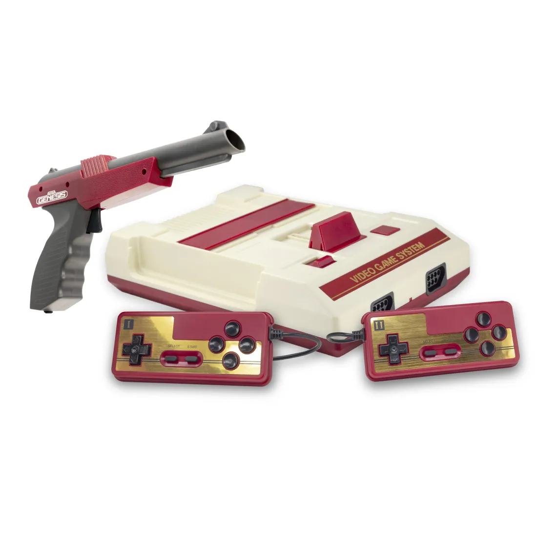 Retro Genesis 8 Bit Lasergun + 303 игры (AV, 2 проводных джойстика + пистолет Заппер)