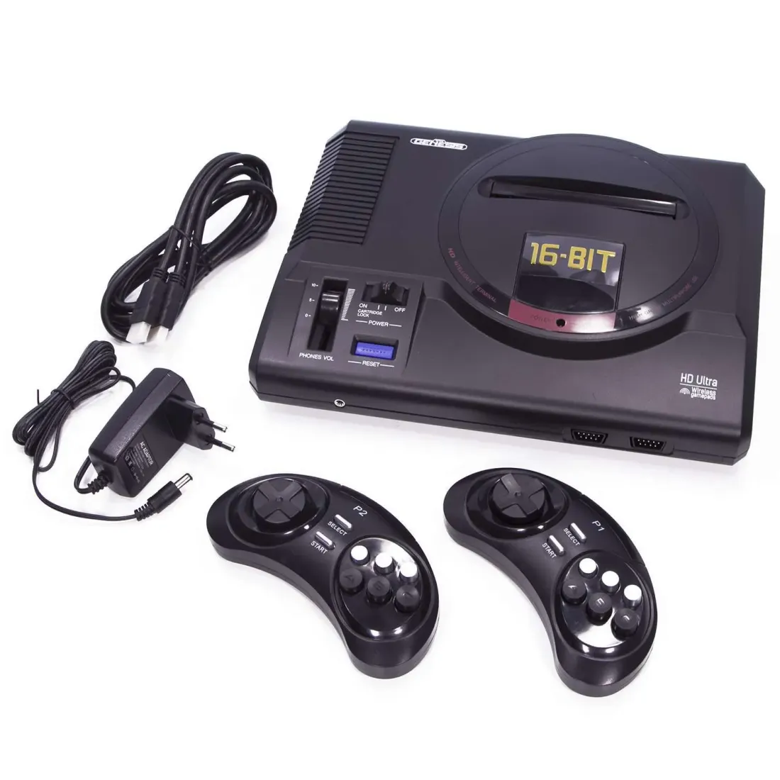 SEGA Retro Genesis HD Ultra + 150 игр (2 беспроводных 2.4ГГц джойстика, HDMI кабель)