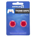 PS 4 Накладки Artplays Thumb Grips защитные на джойстики геймпада (2 шт) красные