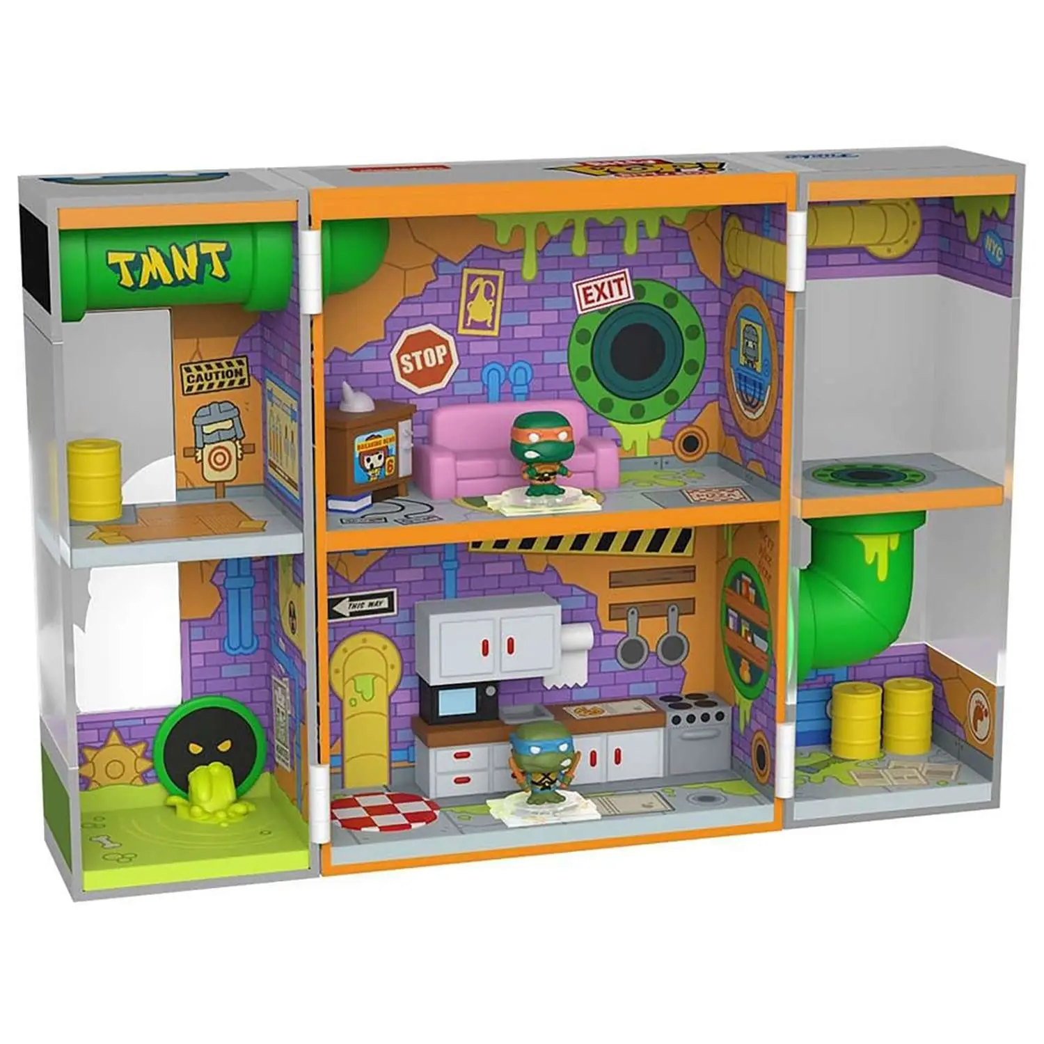 Набор Funko Bitty POP! Bitty Box TMNT Sewer Lair +2 Bitty POP! Michelangelo+Leonardo 85537