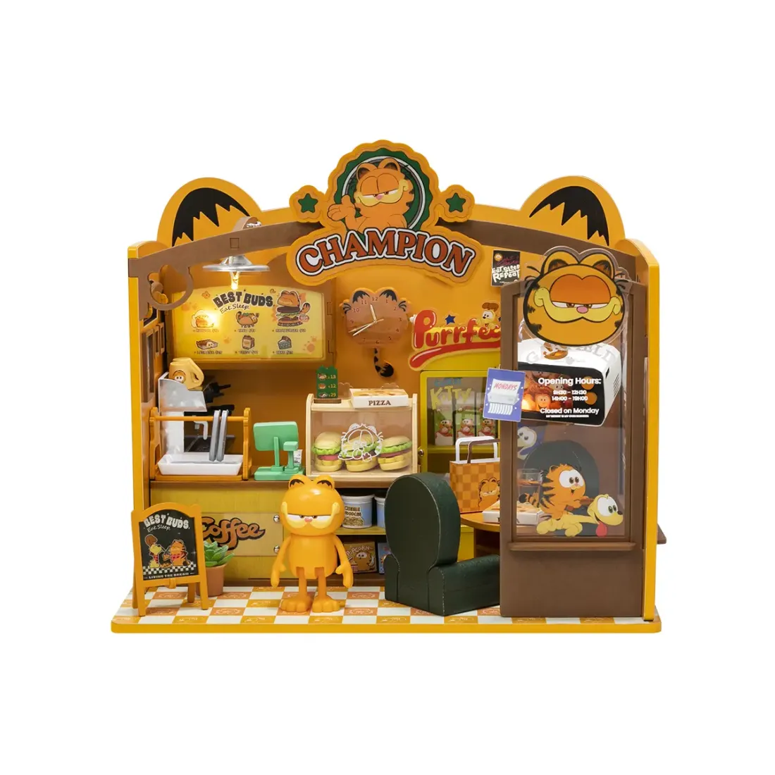 Диорама сборная с фигуркой Garfield Café 6973817323010