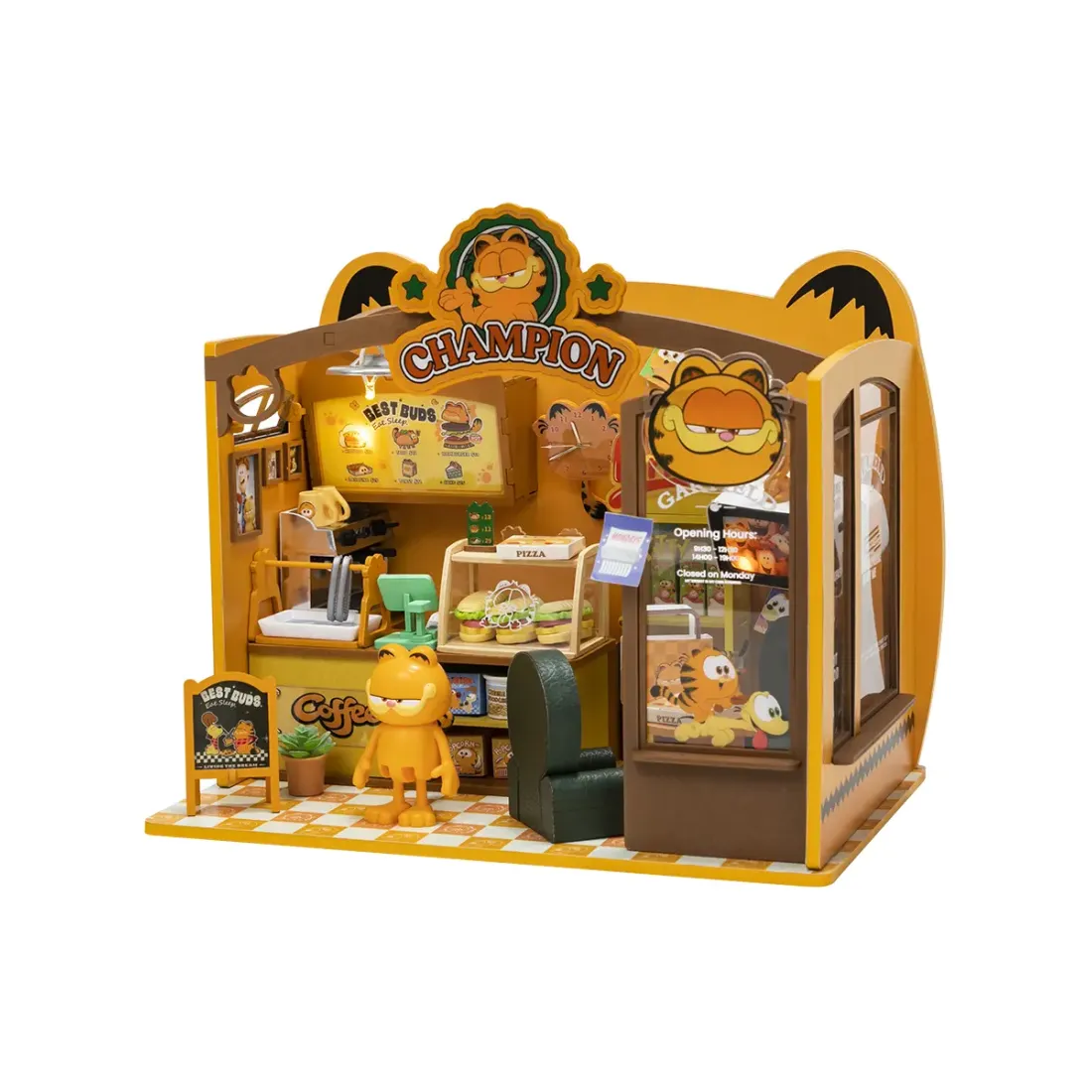 Диорама сборная с фигуркой Garfield Café 6973817323010