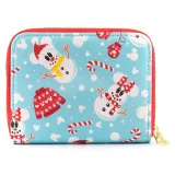 Кошелек Loungefly Disney Seasonal Snowman Minnie Mickey AOP Zip Around Wallet WDWA1785