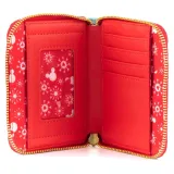Кошелек Loungefly Disney Seasonal Snowman Minnie Mickey AOP Zip Around Wallet WDWA1785