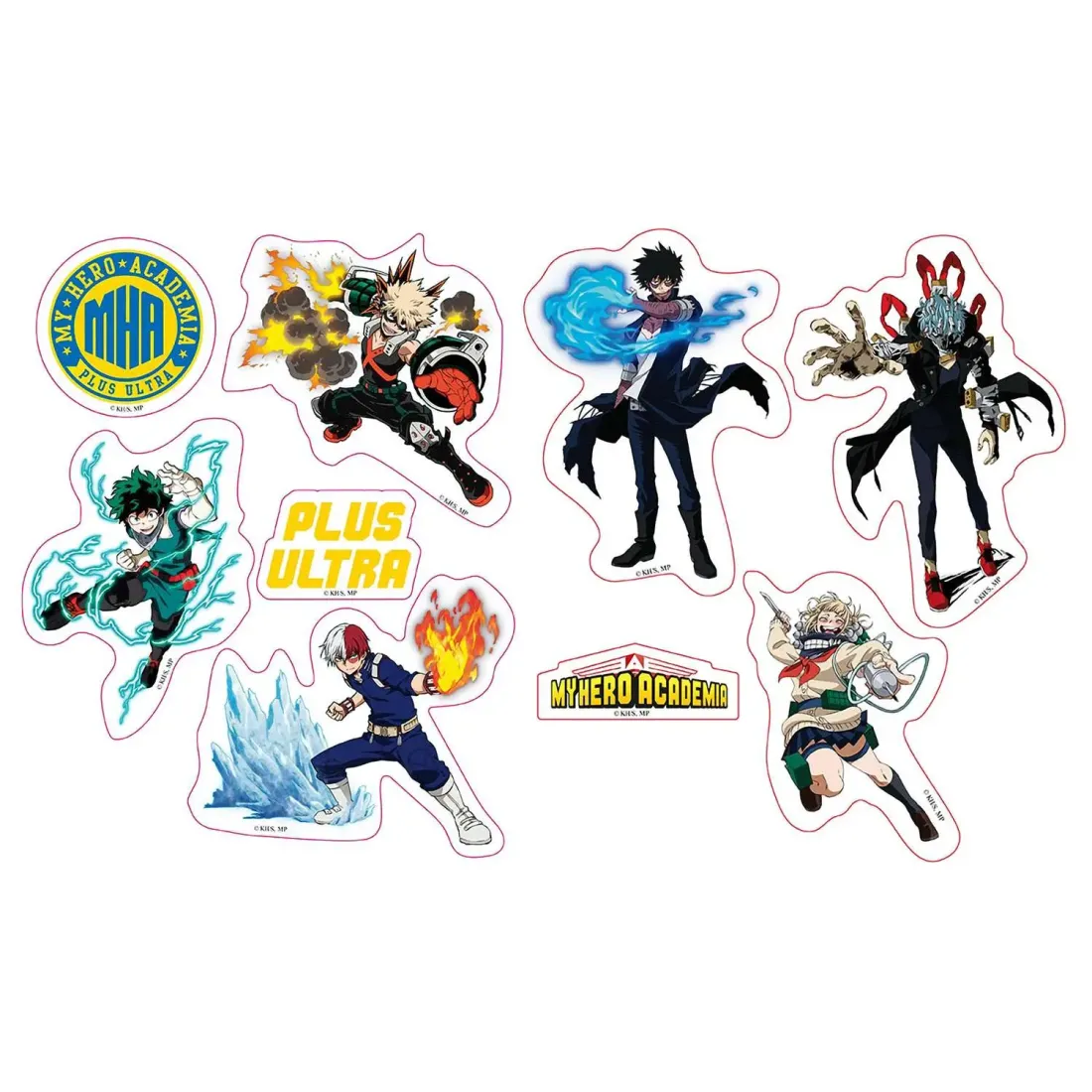 Наклейки My Hero Academia - Stickers - 16x11cm/ 2 Sheets - Heroes Villains X5 ABYDCO744