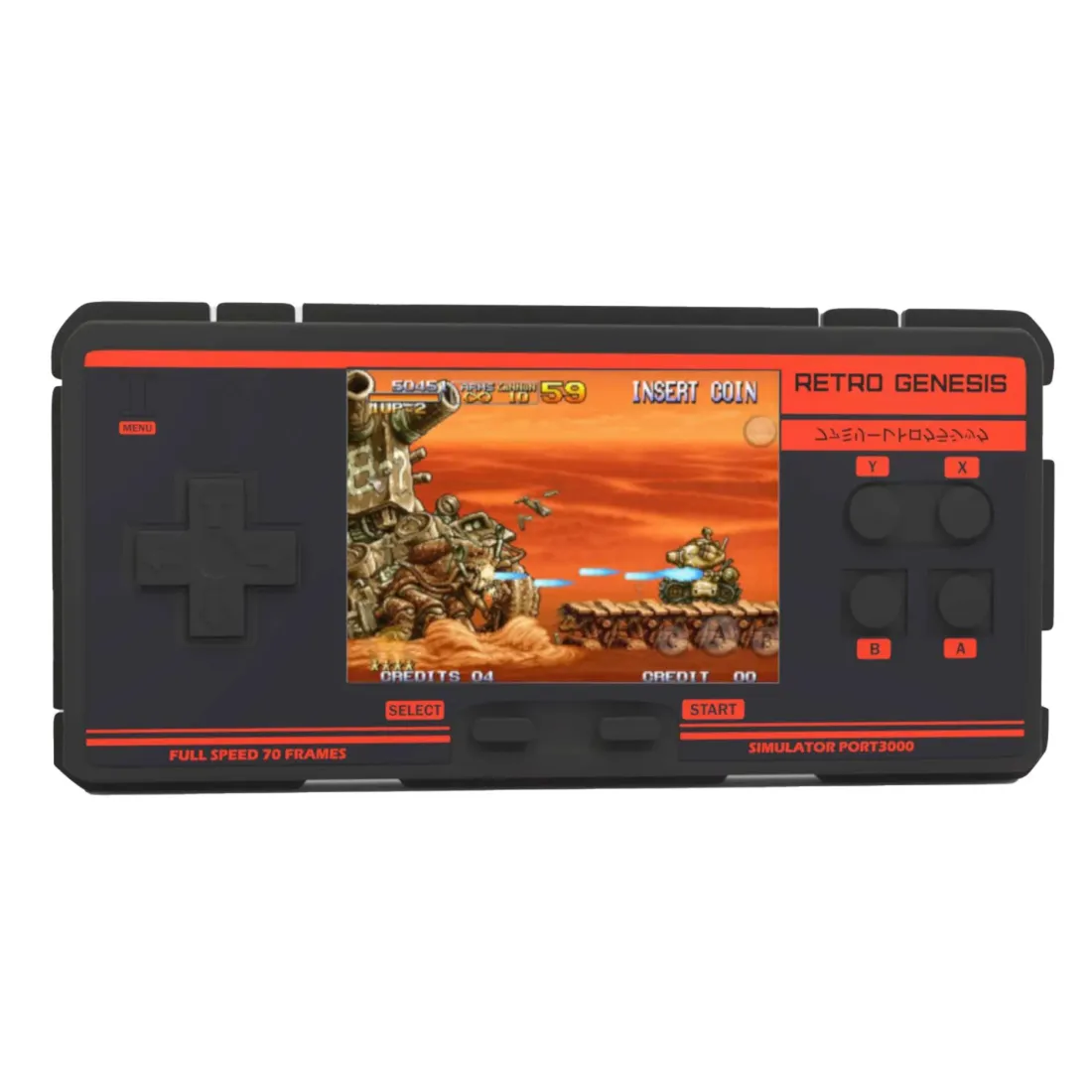 Retro Genesis Port 3000 (черно-красная, синяя упак, 10 эмул, 4000+игр, 3.0 IPS,SD-карта, сохранения)