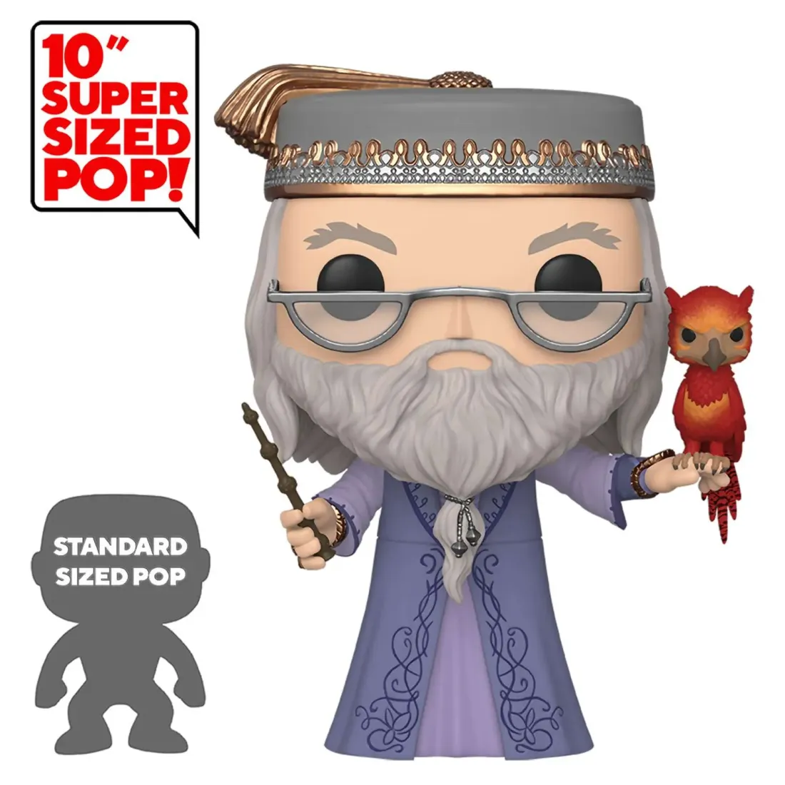 Фигурка Funko POP! Harry Potter S10 Albus Dumbledore w/Fawkes 10" (110) 48038