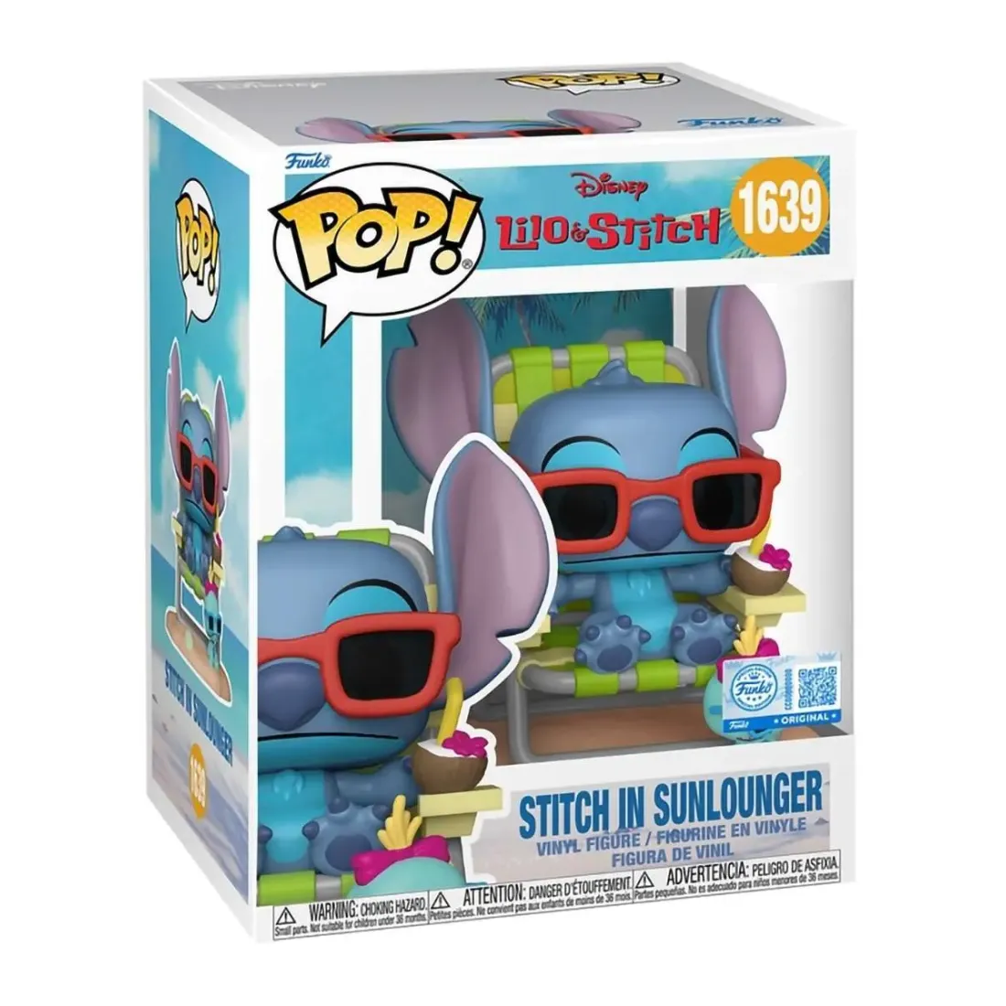 Фигурка Funko POP! Premium Disney Lilo & Stitch Stitch in Sunlounger (1639) 88469
