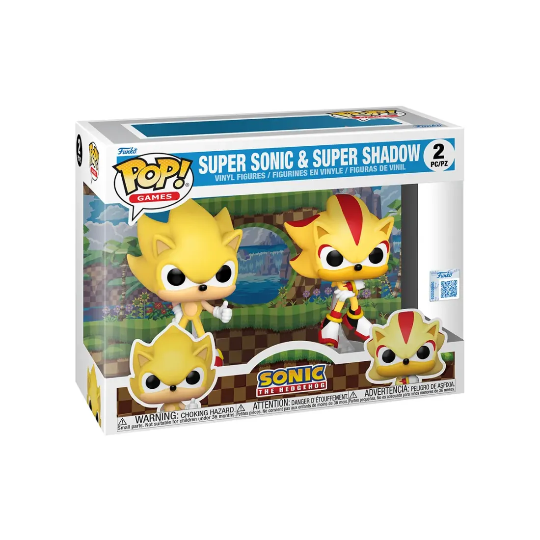 Набор Funko POP! Games Sonic the Hedgehog Super Sonic & Super Shadow (FL) (Exc) 2шт 91823