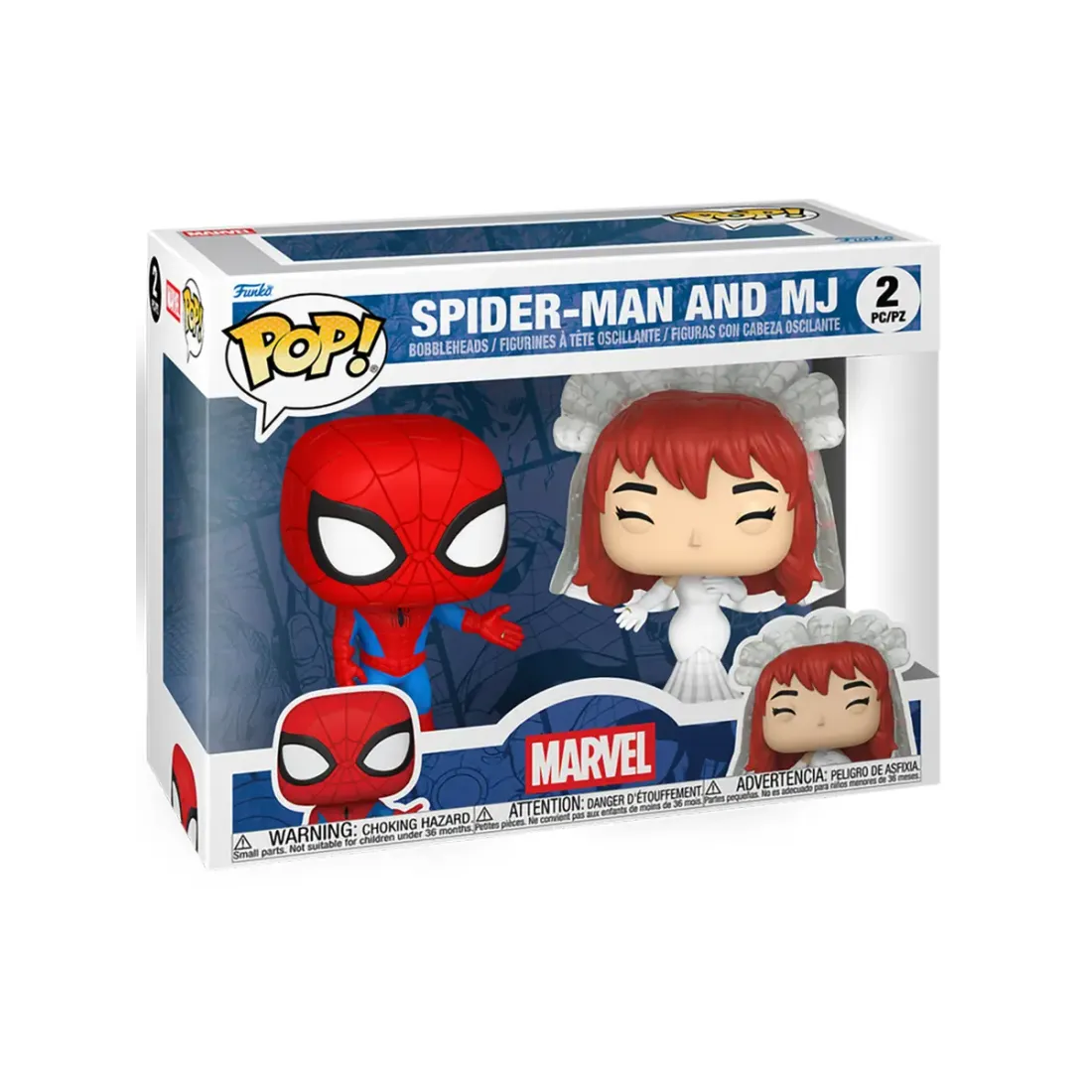 Набор Funko POP! Bobble Marvel Superhero Couples Spider-Man and MJ 2шт 90297