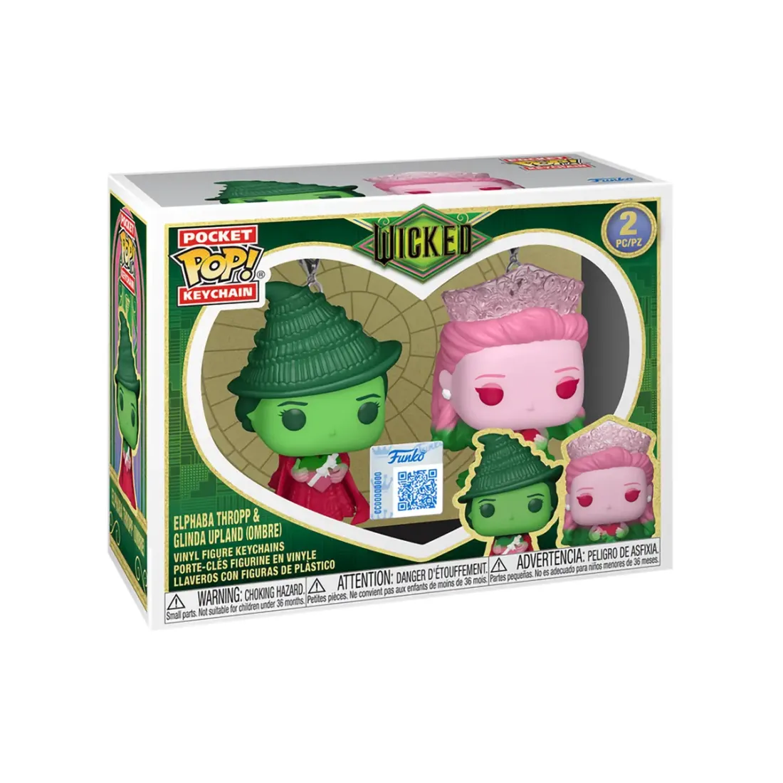Набор брелоков Funko Pocket POP! Wicked Glinda and Elphaba (Ombre) 2шт 91679