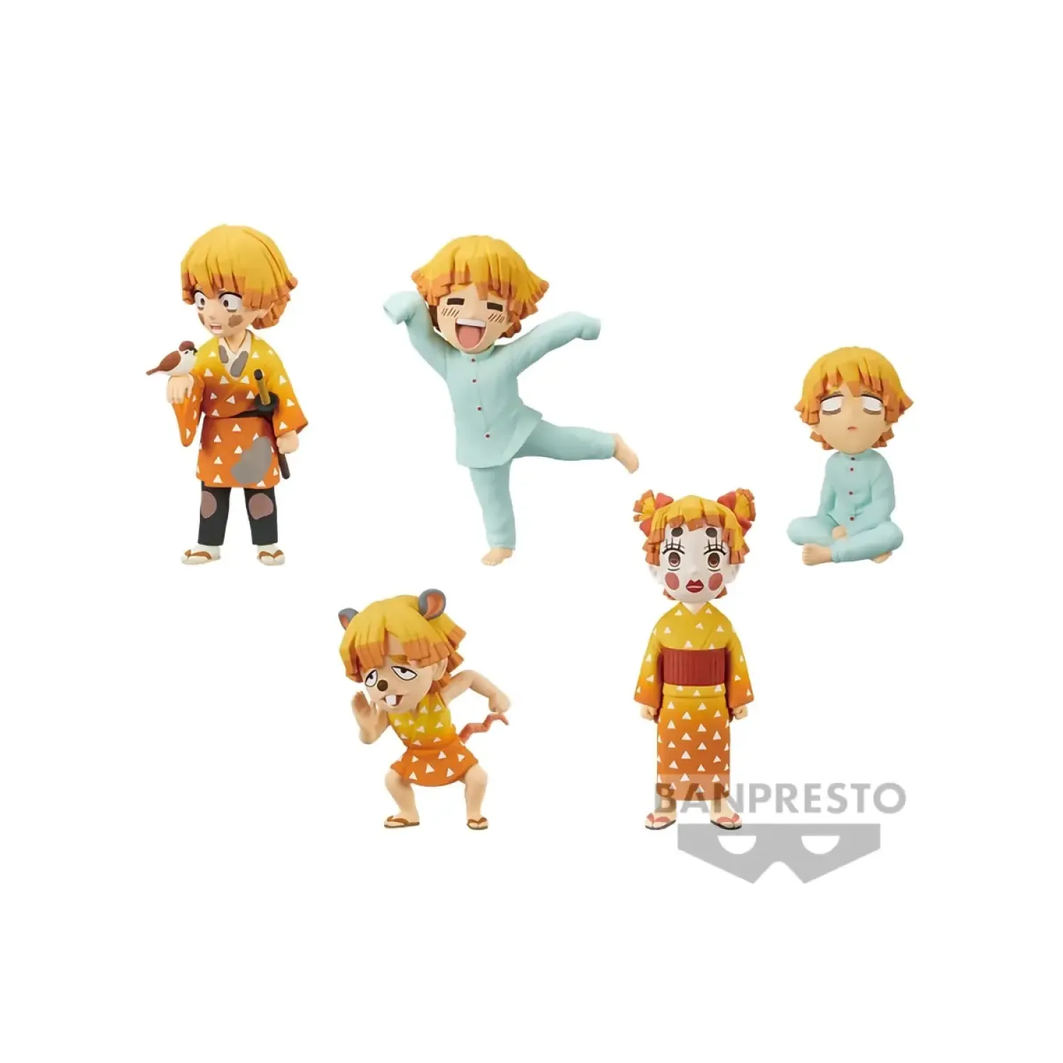 Фигурка Аниме Клинок рассекающий демонов WCF Zenitsu 7см 1шт. BP18772