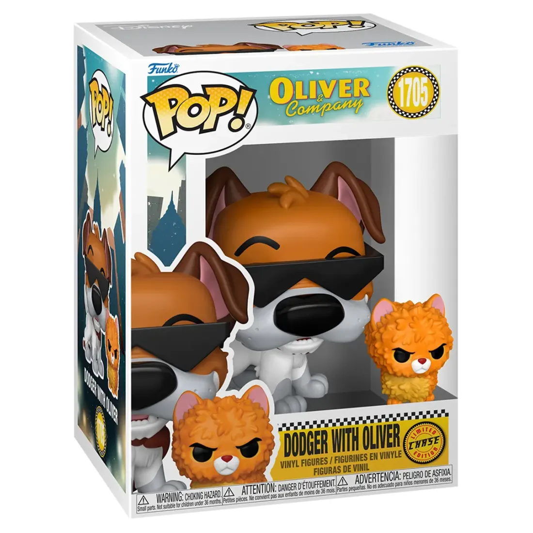 Фигурка Funko POP! Disney Oliver and Company Dodger with Oliver w/Chase (1705) 90329