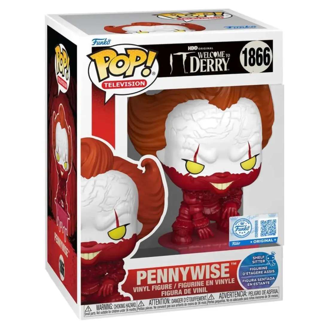 Фигурка Funko POP! TV IT Welcome to Derry Pennywise (Shelf Sitter) (Exc) (1866) 92064