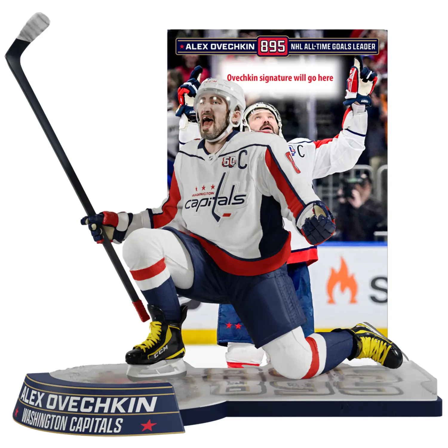 Фигурка NHL Alex Ovechkin (Washington Capitals) All-Time Goals Leader 28см 102376