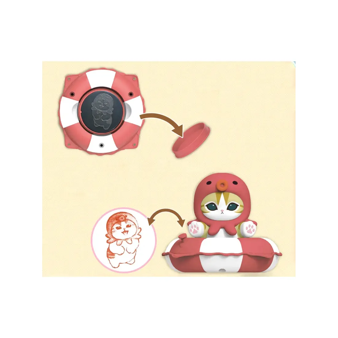 Фигурка Mofusand Swimming Ring Series 1 шт blind box MF-250620