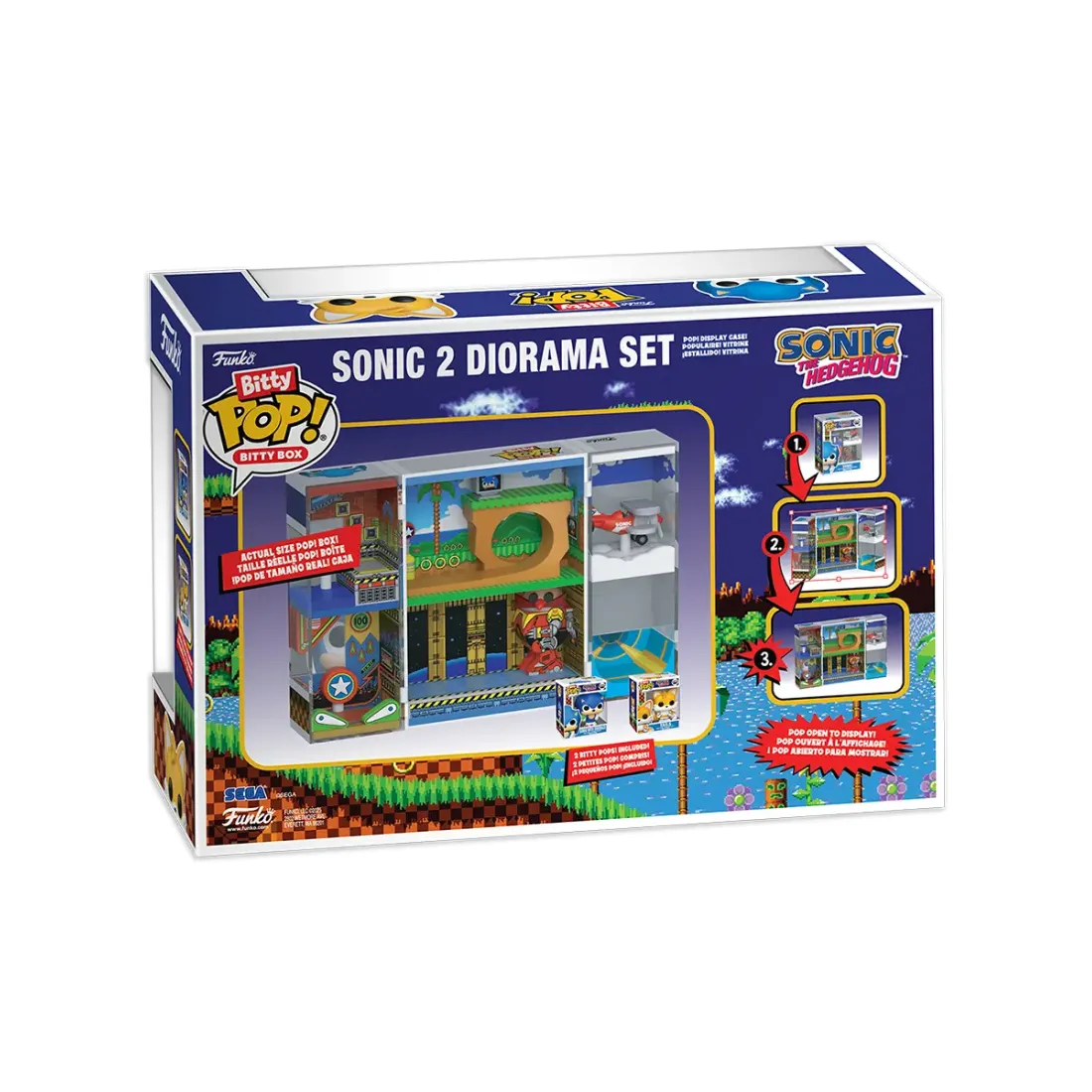 Набор Funko Bitty POP! Bitty Box Sonic the Hedgehog Sonic 2 Diorama Set+Sonic+Tails 93563
