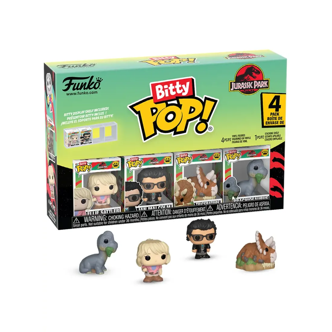 Набор Funko Bitty POP! Jurassic Park Ellie+Ian+Triceratops+Brachiosaurus (1 of 4) 4шт 92953