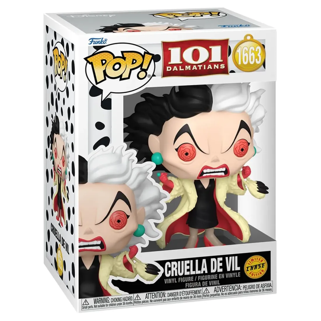 Фигурка Funko POP! Disney 101 Dalmatians Cruella De Vil (Classic) w/Chase (1663) 90259