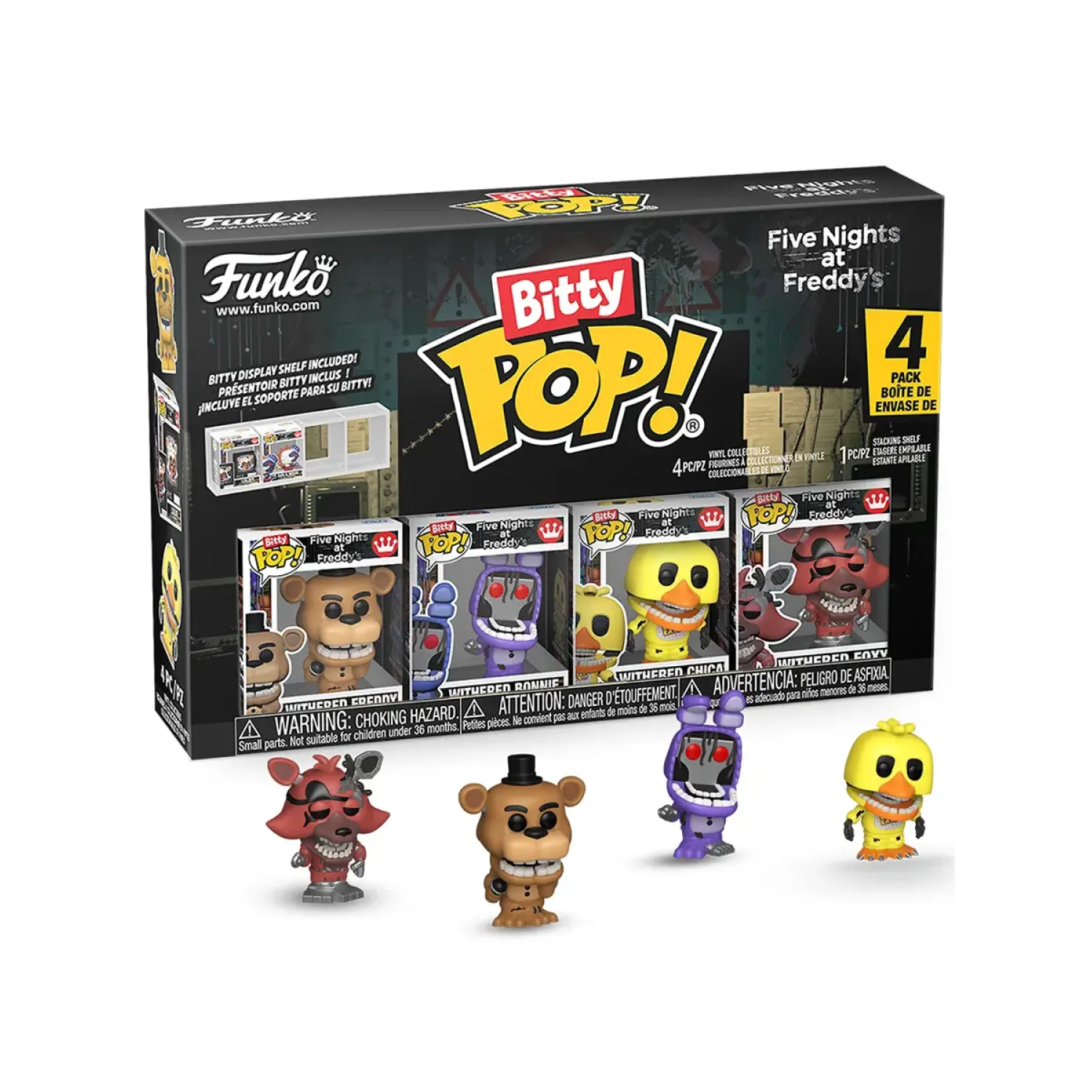 Набор Funko Bitty POP! FNAF S2 Withered Freddy+Bonnie+Chica+Foxy 4шт 92957