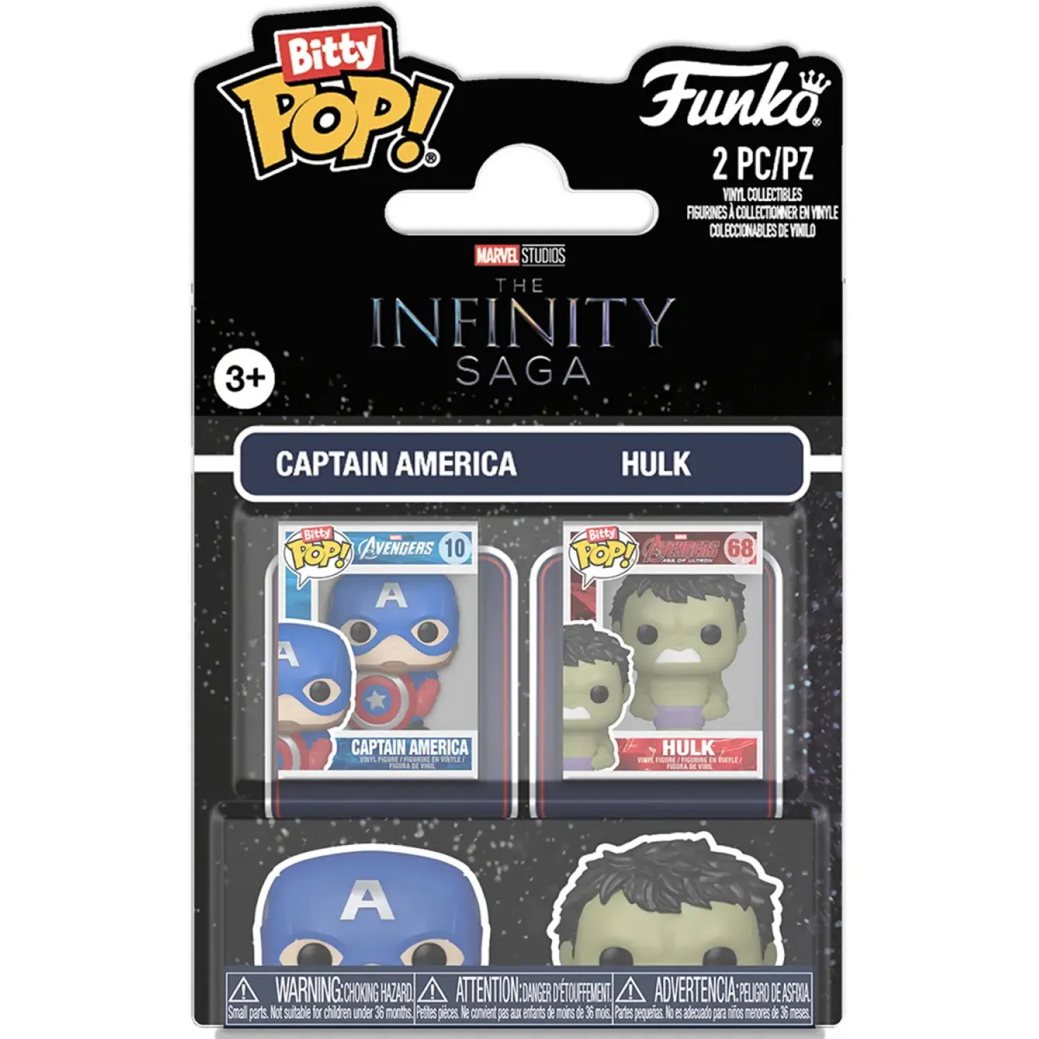 Набор Funko Bitty POP! Marvel Infinity Saga Captain America & Hulk 2шт 94214