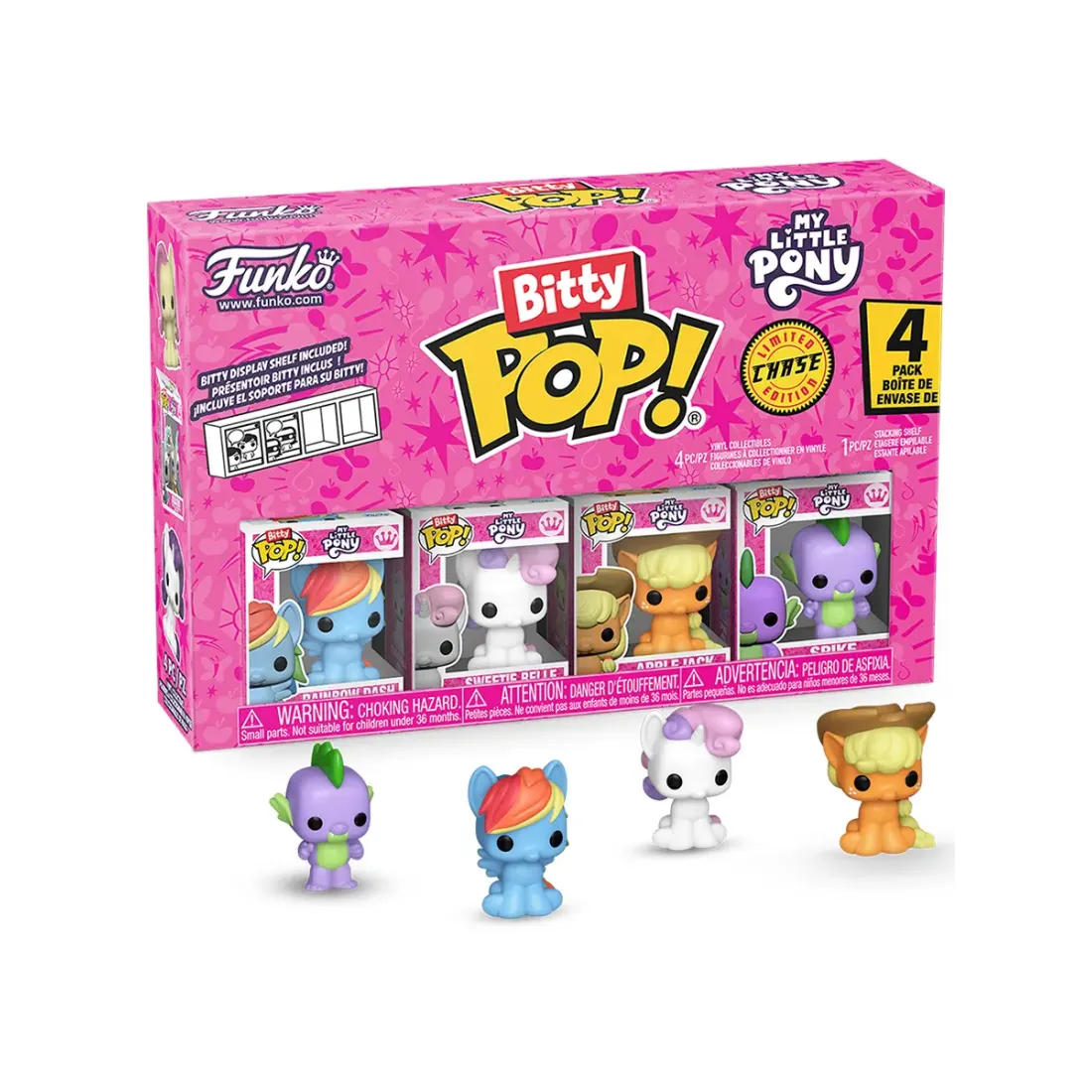 Набор Funko Bitty POP! My Little Pony Rainbow Dash+Sweetie Belle+Applejack+Spike w/Chase 4шт 92501