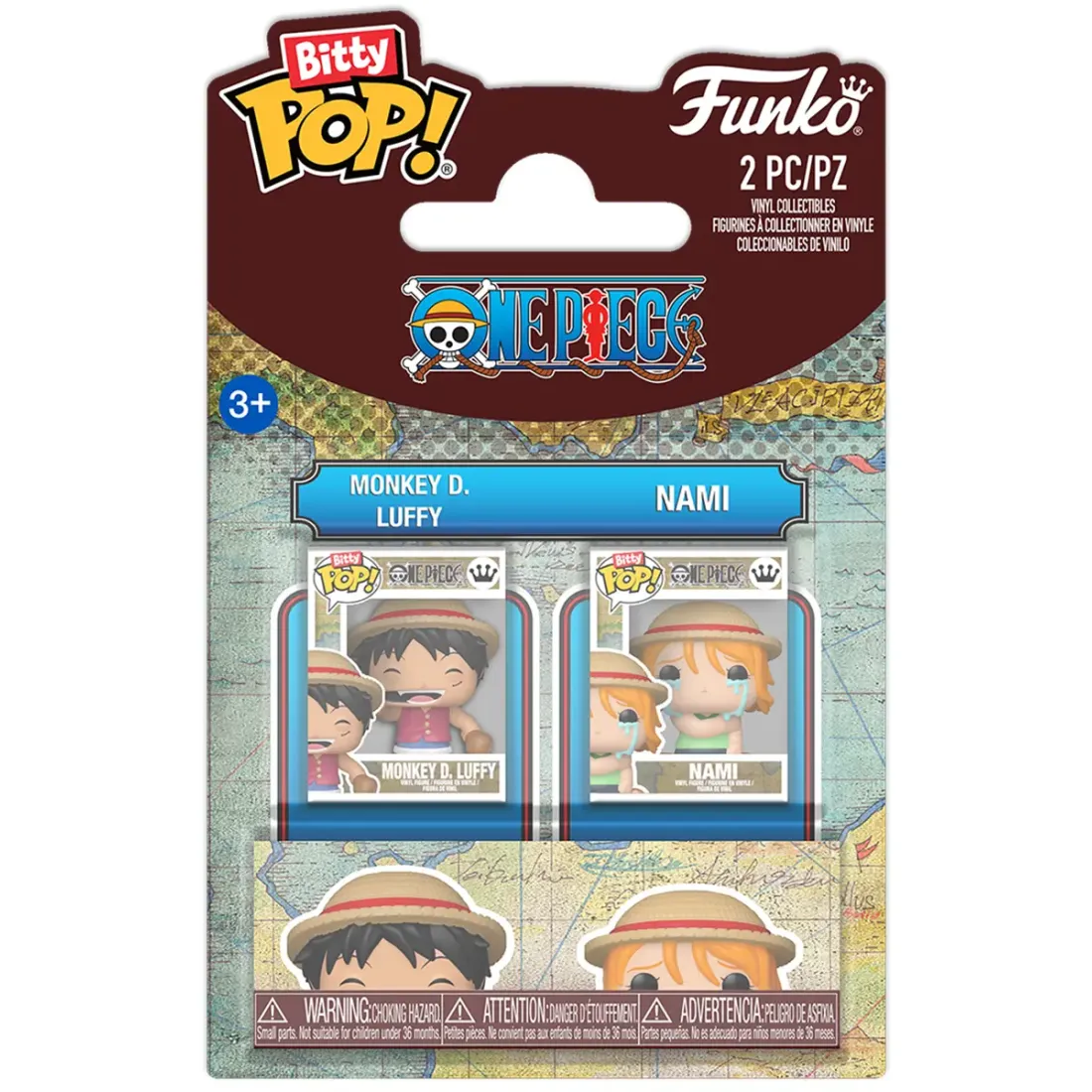 Набор Funko Bitty POP! One Piece Monkey D. Luffy & Nami 2шт 94220