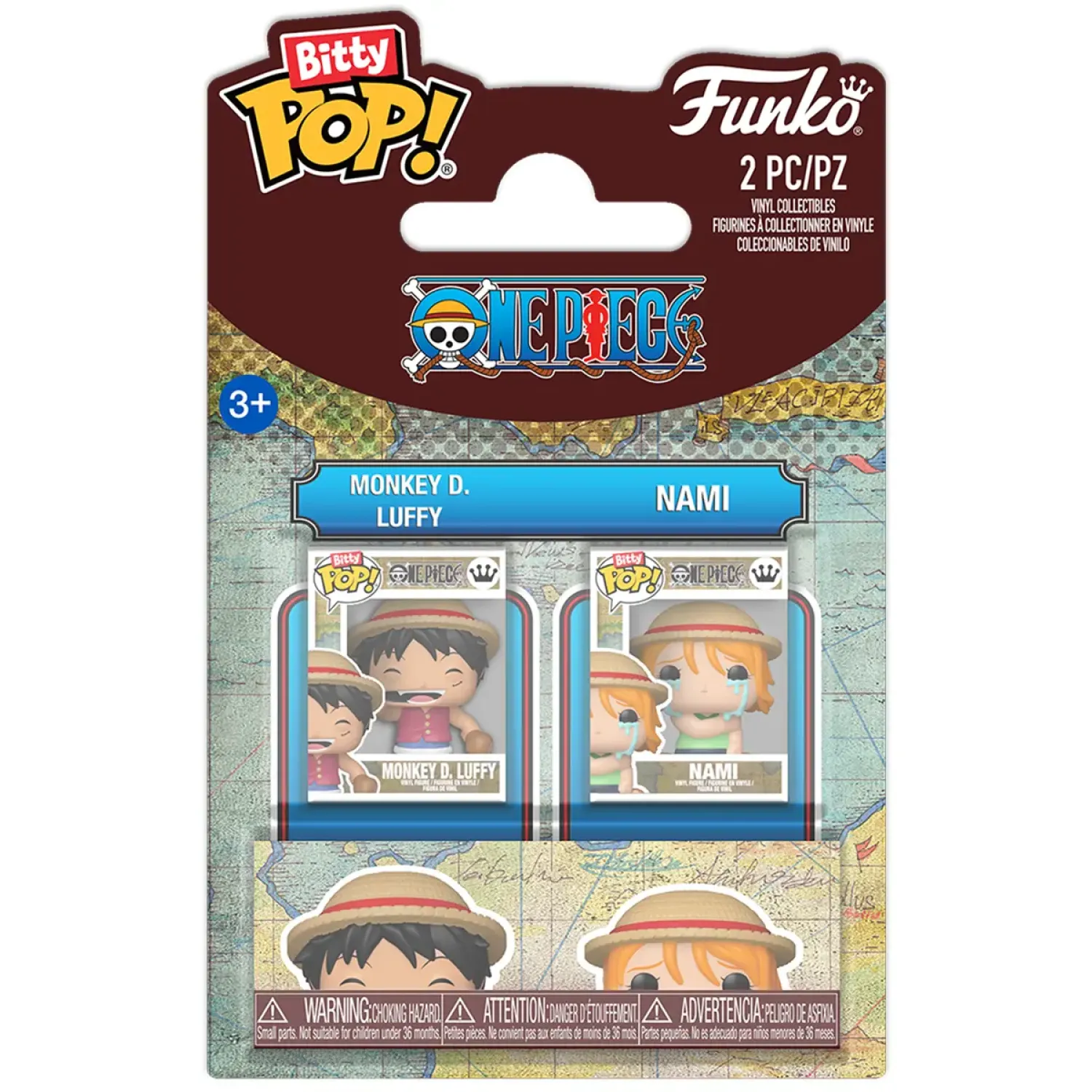 Набор Funko Bitty POP! One Piece Monkey D. Luffy & Nami 2шт 94220