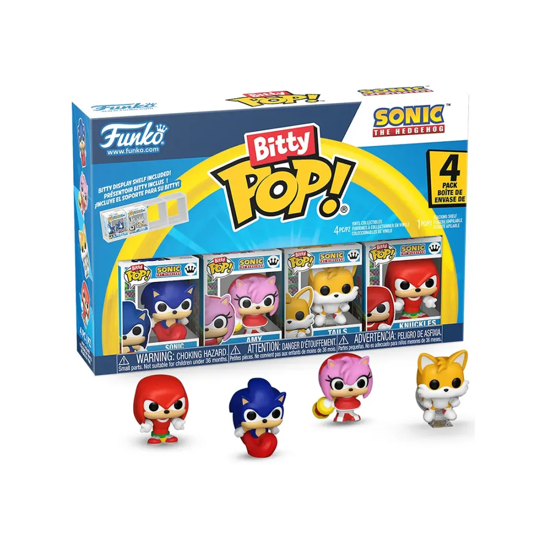 Набор Funko Bitty POP! Sonic the Hedgehog Sonic+Amy+Tails+Knuckles 4шт 92959