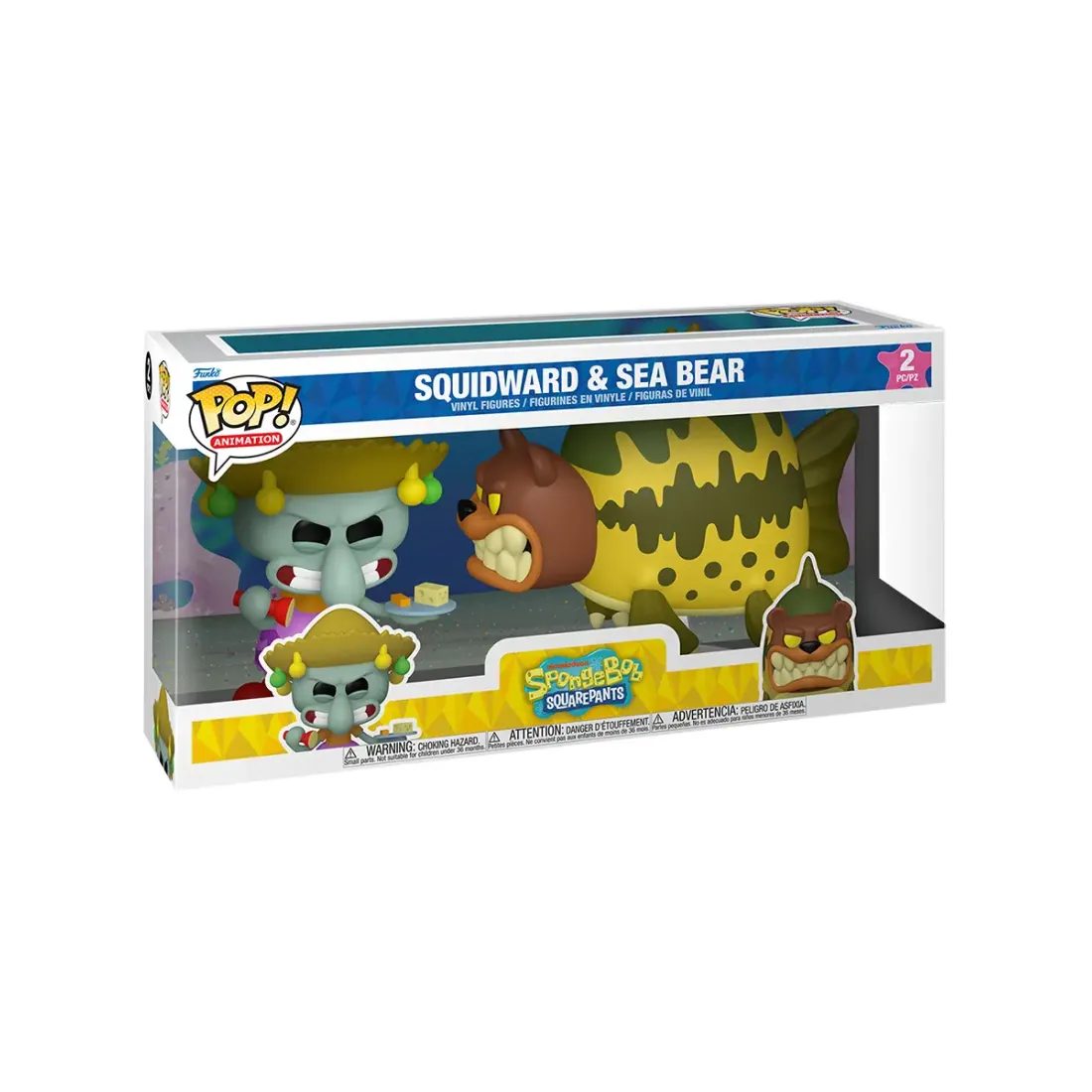 Набор Funko POP! Animation Spongebob Squarepants Squidward & Sea Bear 2шт 90365