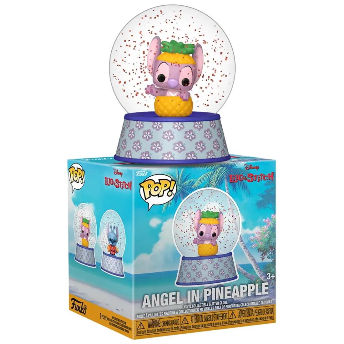 Снежный шар Funko Mini Glitter Globes Disney Lilo & Stitch Angel in Pineapple 90669