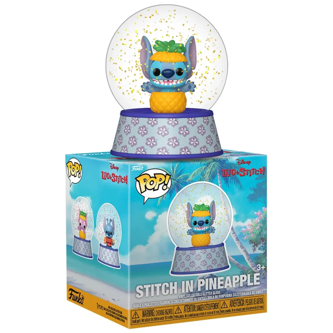 Снежный шар Funko Mini Glitter Globes Disney Lilo & Stitch Stitch in Pineapple 90671