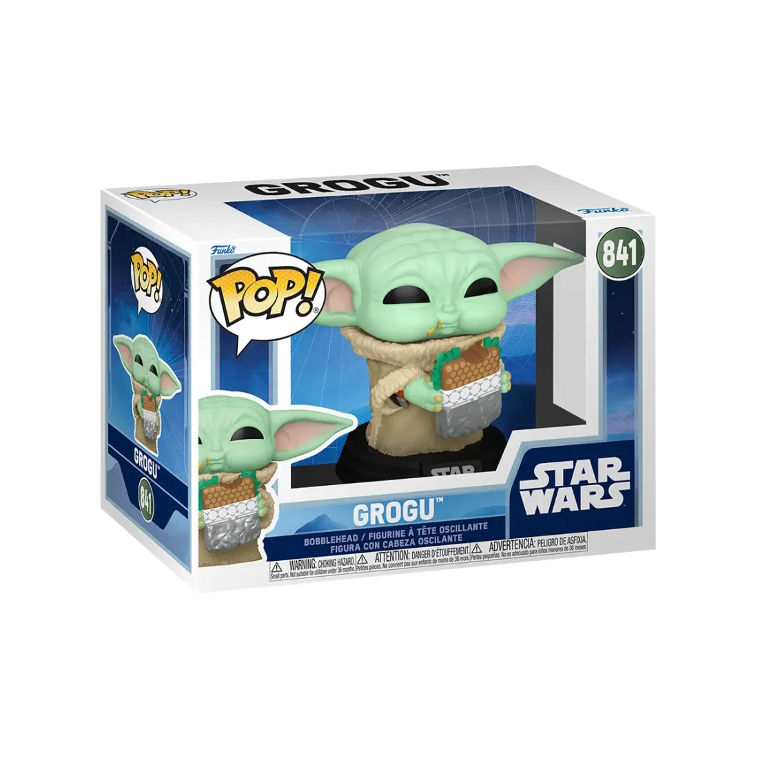 Фигурка Funko POP! Bobble Star Wars M & G Grogu with Food (841) 90821