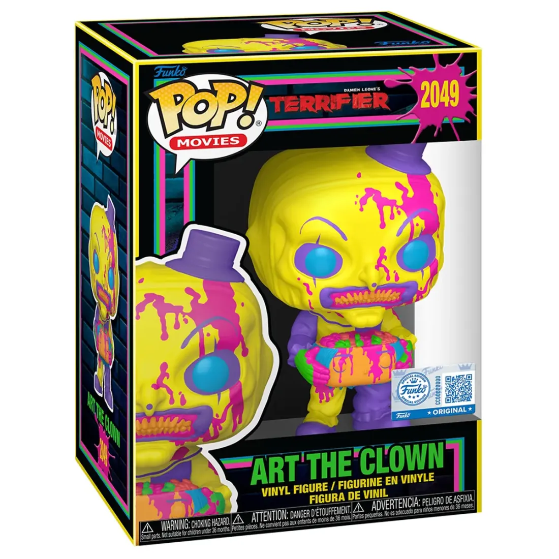 Фигурка Funko POP! Movies Terrifier 2 Art The Clown w/Head (BLKLT) (Exc) (2049) 94062