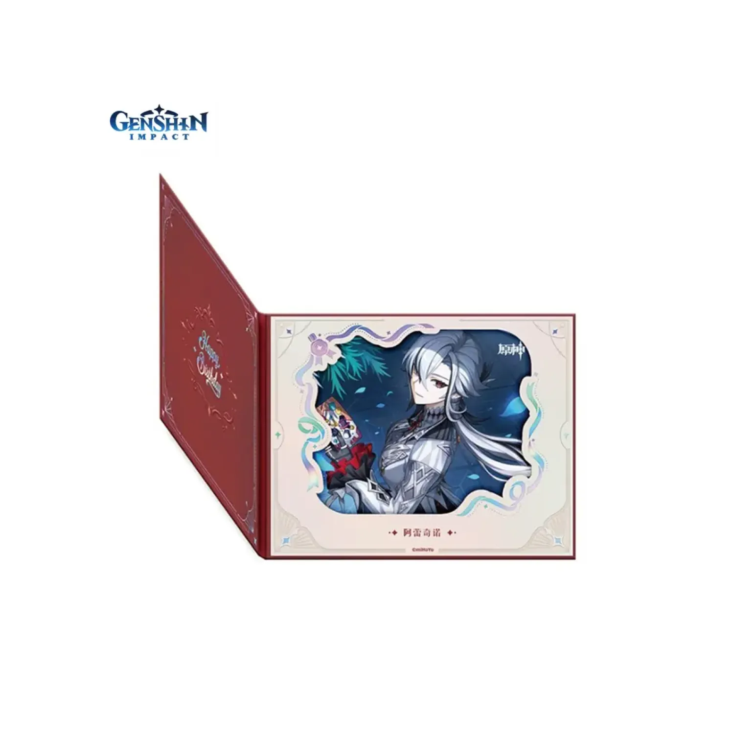 Открытка Шикиши Genshin Impact Day of Destiny Stained Glass Bordered Арлекино 6942630806352