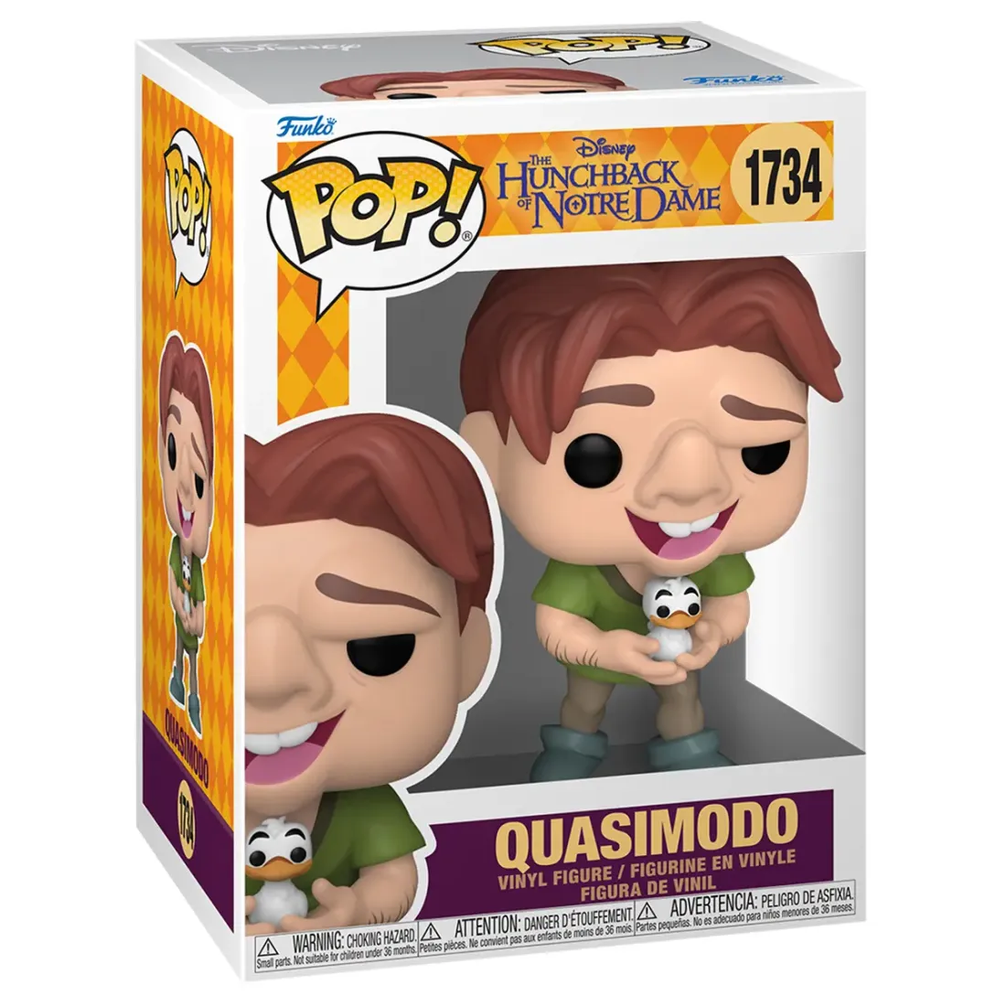 Фигурка Funko POP! Disney The Hunchback of Notre Dame Quasimodo w/Bird (1734) 90348