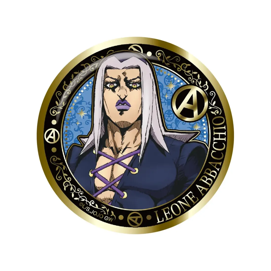 Значок Аниме Невероятные приключения ДжоДжо: Golden Wind Gilded Metal Pins 1 шт 5.8 см JOHZ-M101