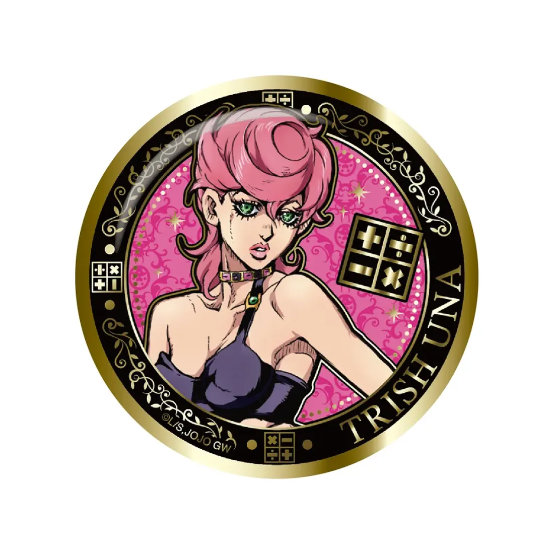 Значок Аниме Невероятные приключения ДжоДжо: Golden Wind Gilded Metal Pins 1 шт 5.8 см JOHZ-M101
