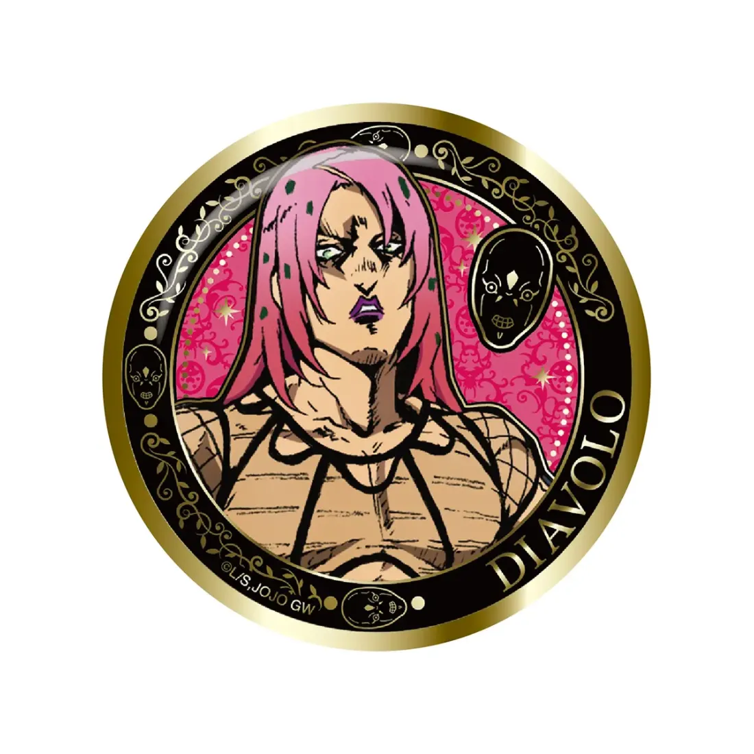 Значок Аниме Невероятные приключения ДжоДжо: Golden Wind Gilded Metal Pins 1 шт 5.8 см JOHZ-M101