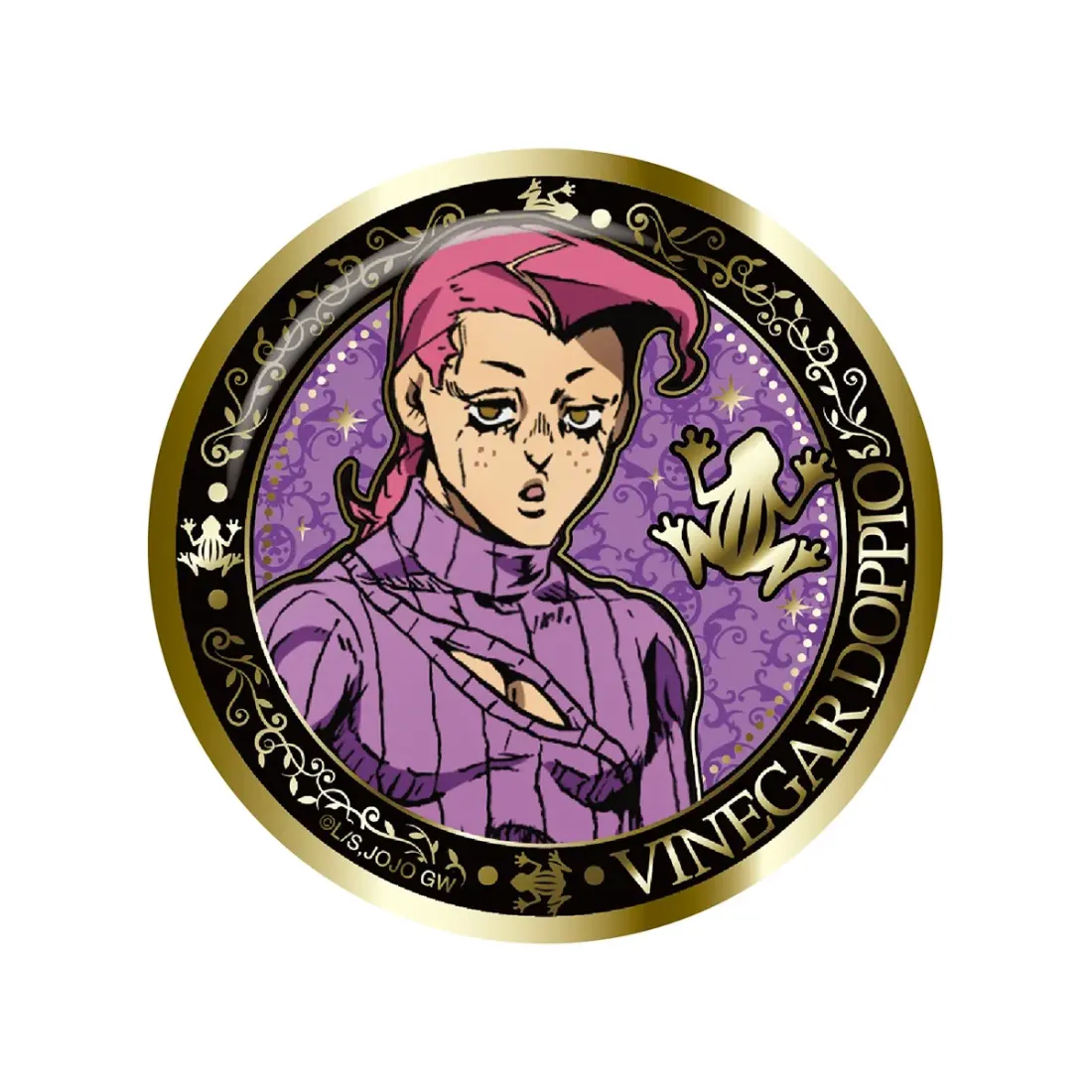 Значок Аниме Невероятные приключения ДжоДжо: Golden Wind Gilded Metal Pins 1 шт 5.8 см JOHZ-M101