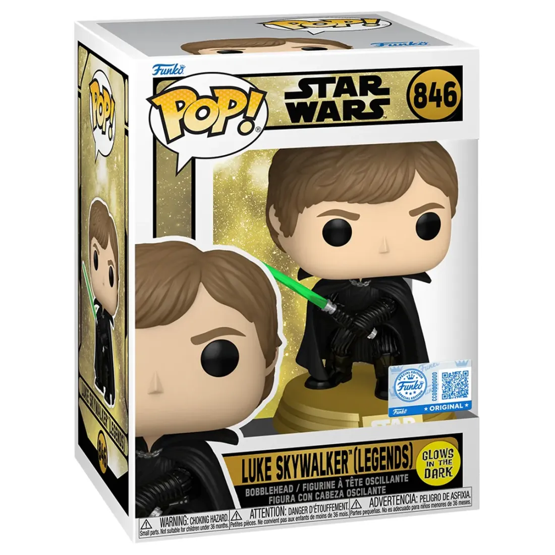 Фигурка Funko POP! Bobble Star Wars Luke Skywalker (Legends) SS (GW) (Exc) (846) 90874