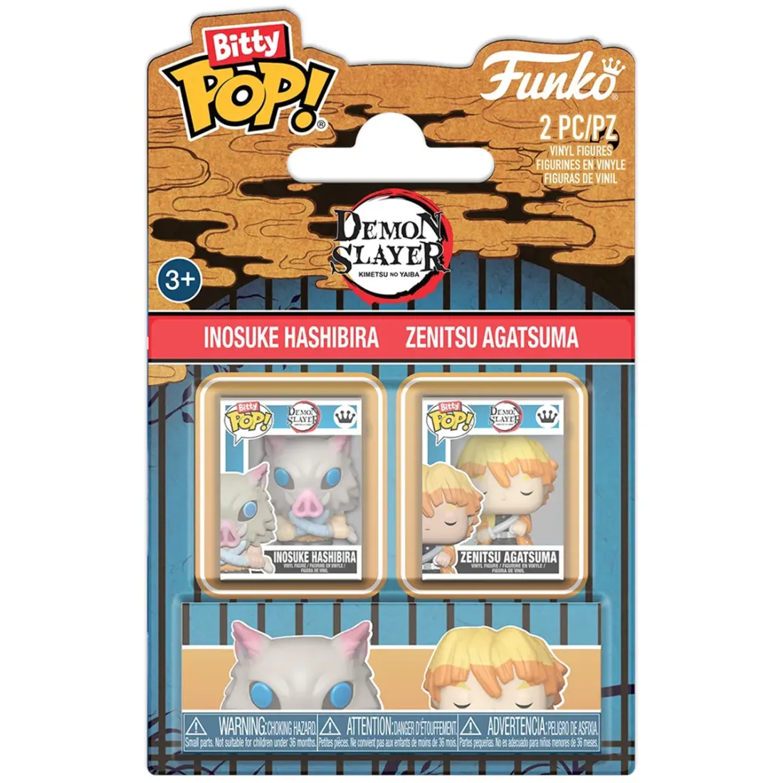 Набор Funko Bitty POP! Demon Slayer Inosuke Hashibira & Zenitsu Agatsuma 2шт 93997