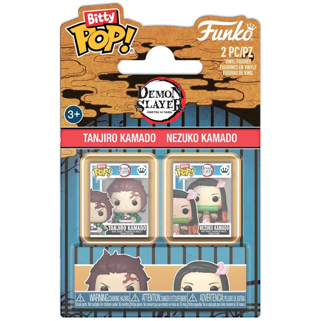 Набор Funko Bitty POP! Demon Slayer Tanjiro Kamado & Nezuko Kamado 2шт 93996