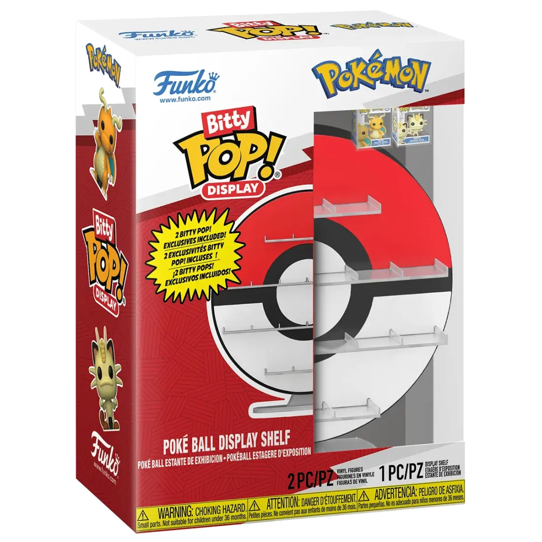 Набор Funko Bitty POP! Display Pokemon Poké Ball +2 Bitty POP! Dragonite, Meowth 92306