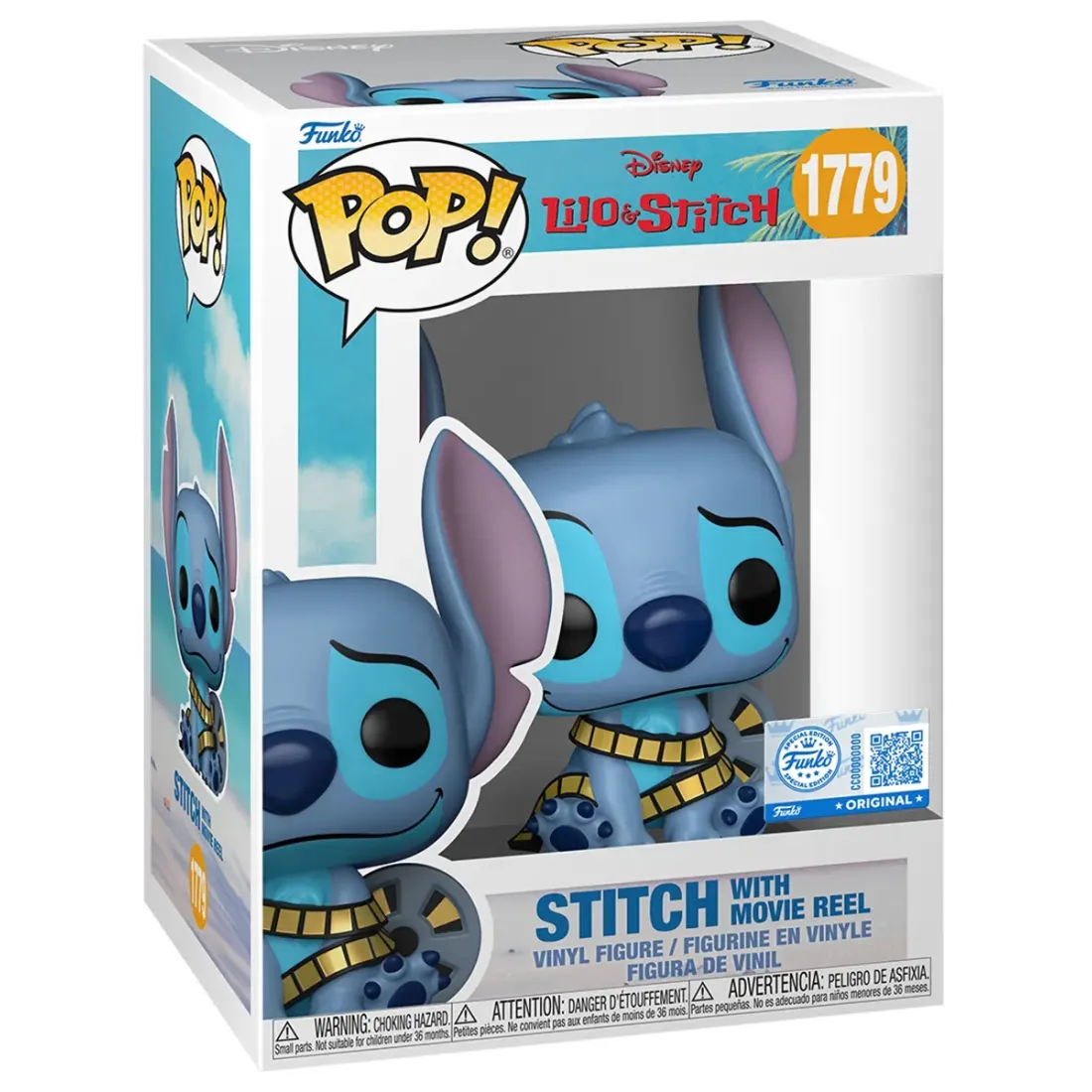 Фигурка Funko POP! Disney Lilo & Stitch Stitch with Movie Reel (Exc) (1779) 94126