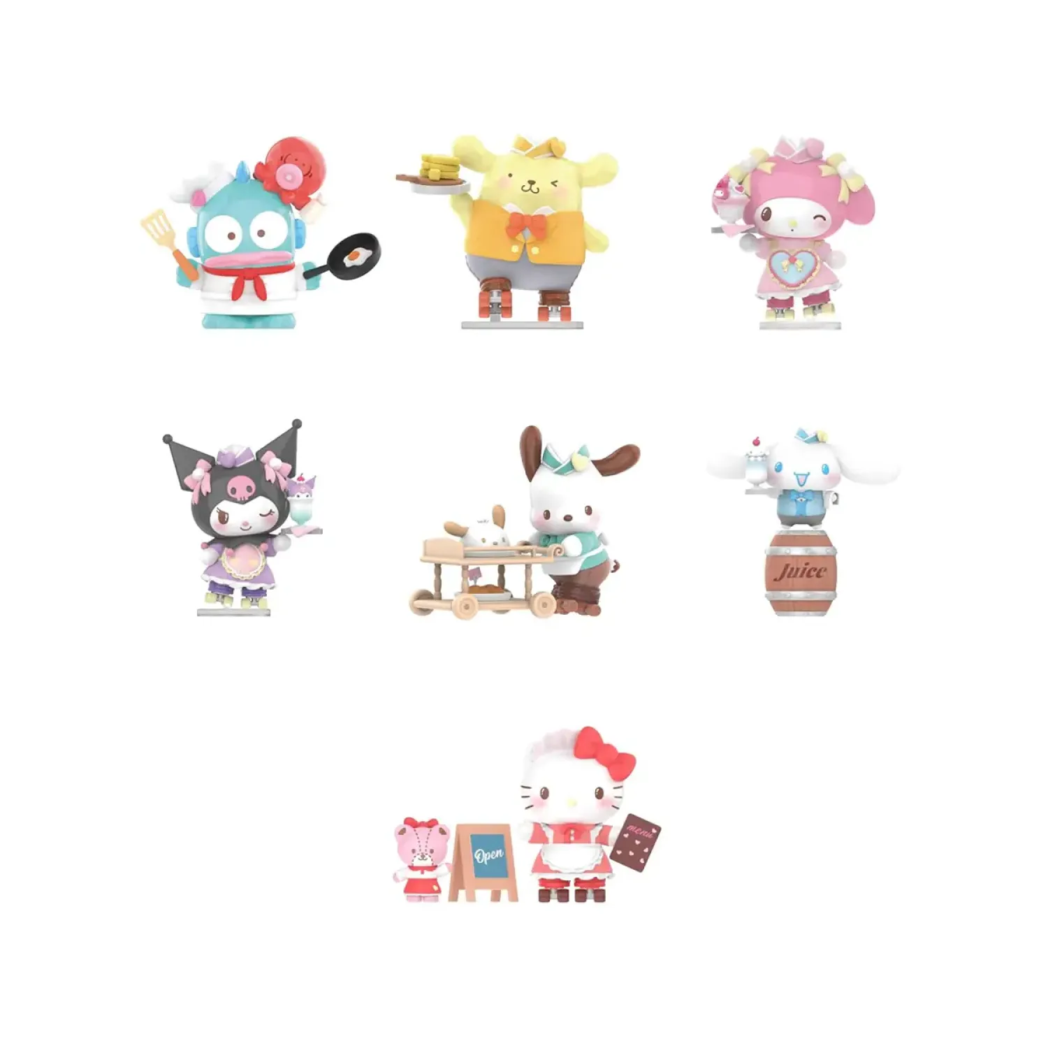Фигурка Аниме Sanrio Family Roller Skating Restaurant series Blind Box 1 шт 6936785435697